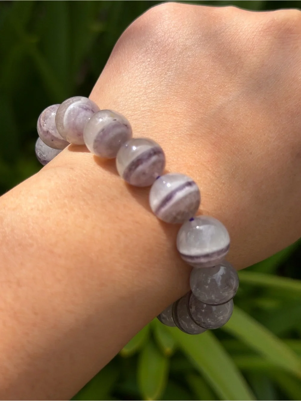 13mm unique banded dream amethyst bracelet 1730